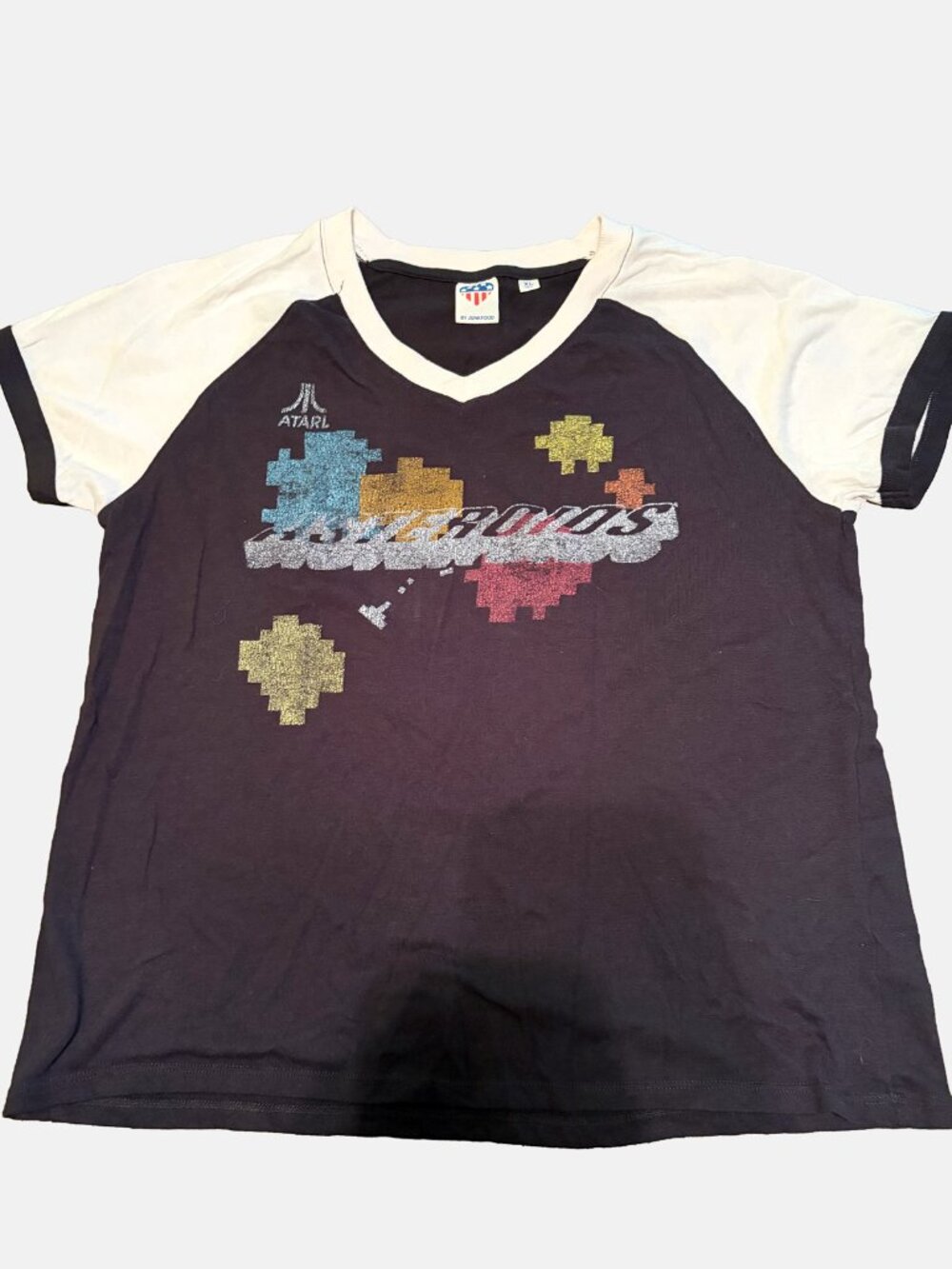 Atari Asteroids Junk Food Clothing Women’s XL Graphic T-Shirt Retro Gaming